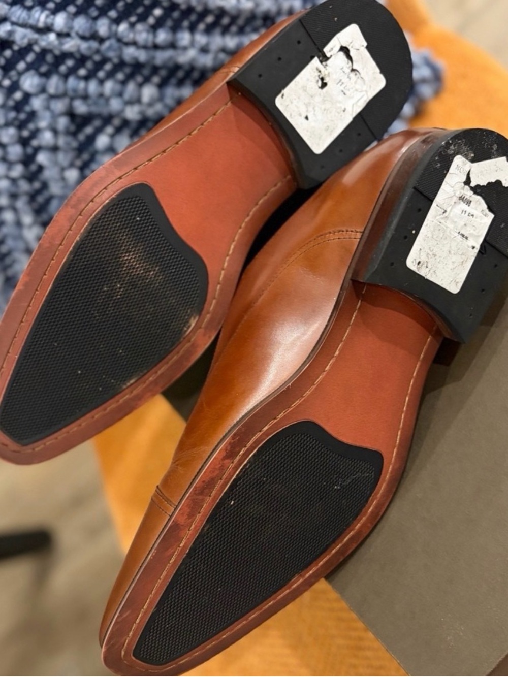 Florsheim Carino Cap-Toe Oxfords in Scotch Brown Leather - Like New & Beautiful! - Picture 5 of 8